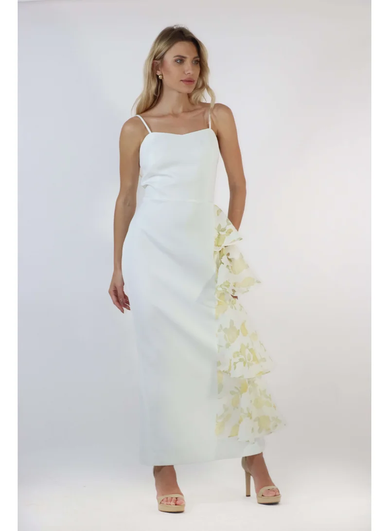 توترندس فستان بطبعات ورد اصفر